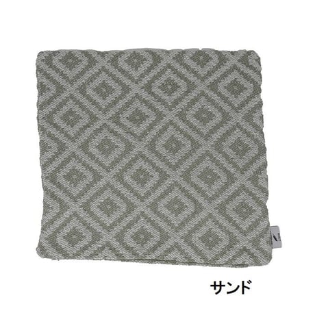 厚手　おしゃれ　モザイク柄　クッションカバー　43cm×43cm　サンド