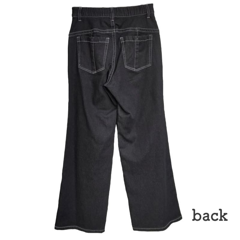 ブラックデニム デザインステッチ パンツ chris | a mitteco