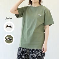 綿100％　 ワッペン刺繍 　柴犬　半袖Tシャツ　Mサイズ　Lサイズ　カジュアル