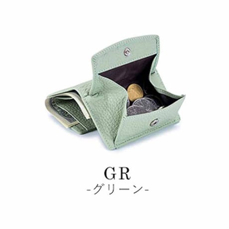 本革　コンパクト　軽量　三つ折り ミニ財布　 スキミング防止　再入荷