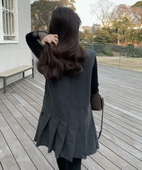 wool pleated dress
