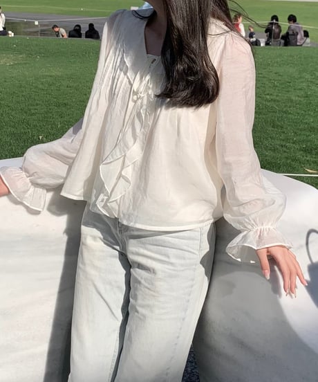 ruffle strap blouse