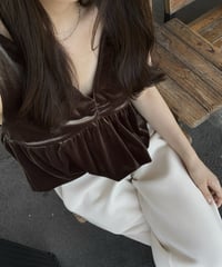 velour gather top