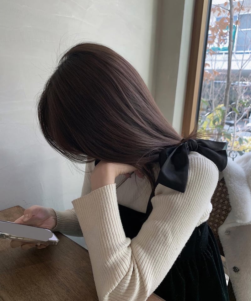【新品•タグ付き】velours ribbon tops mie ajunar velours ribbon tops | mie ajunar