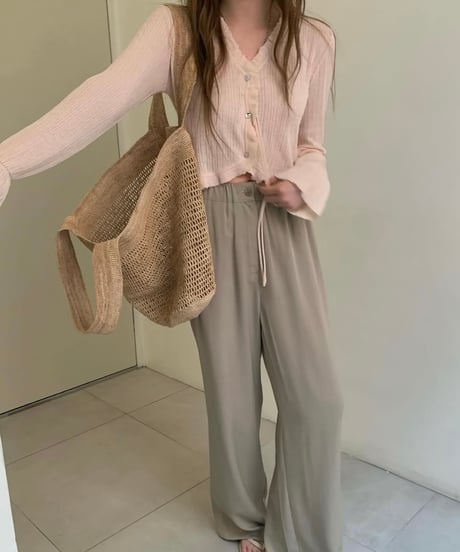 linen ribbed cardigan