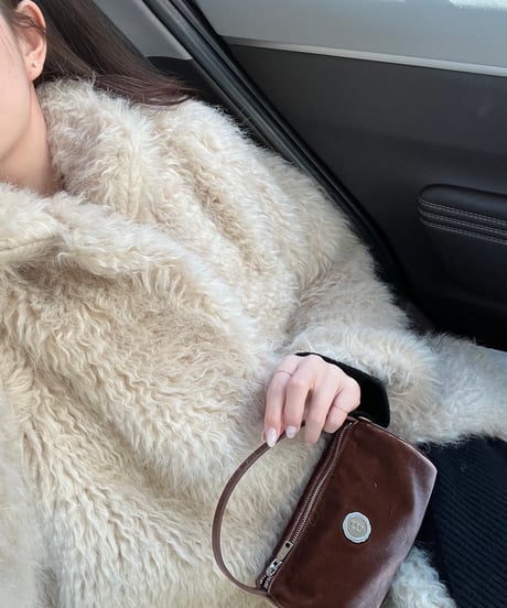 sheep mohair fur coat