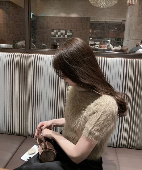 mink crop turtleneck