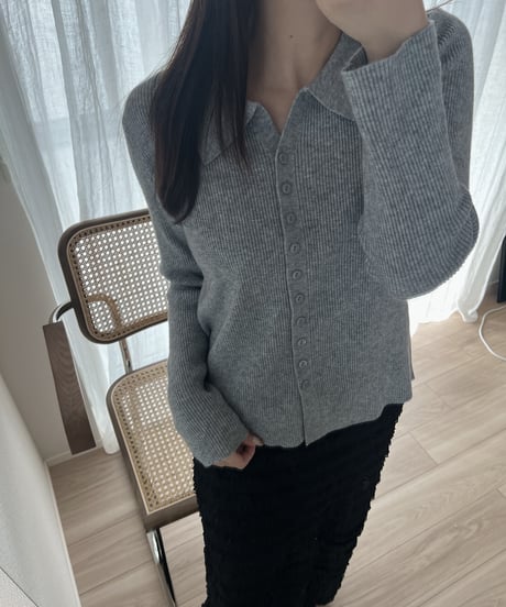 color ribbed cardigan
