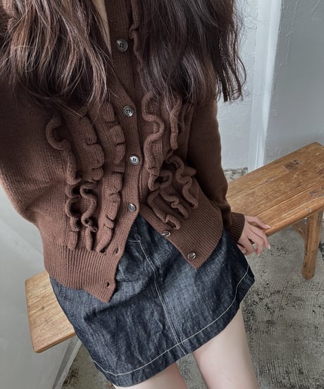 frillknit cardigan