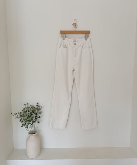white straight denim
