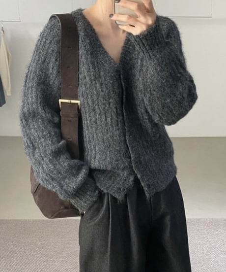 wool v-neck cardigan