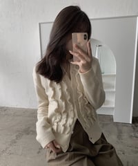 frillknit cardigan