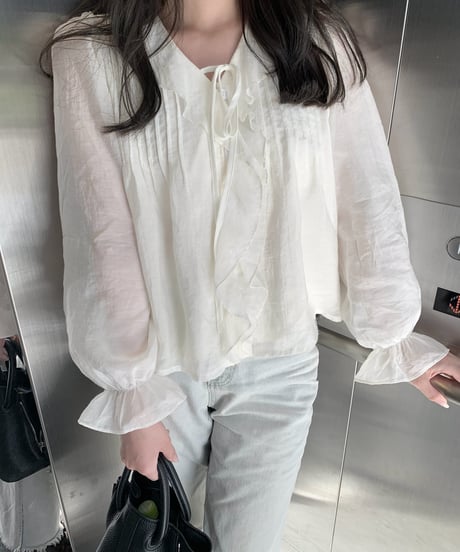 ruffle strap blouse