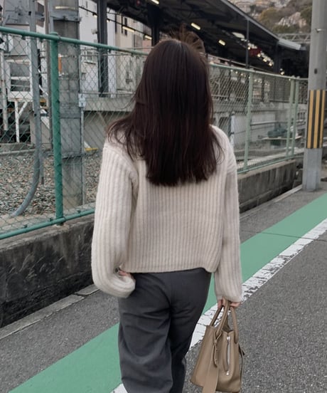 heavy rubbed cardigan