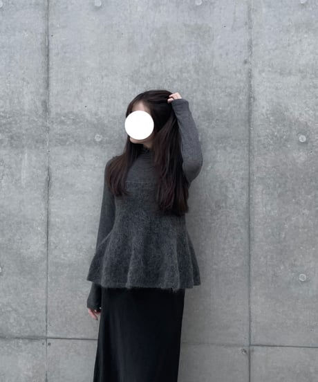 peplum knit mini top