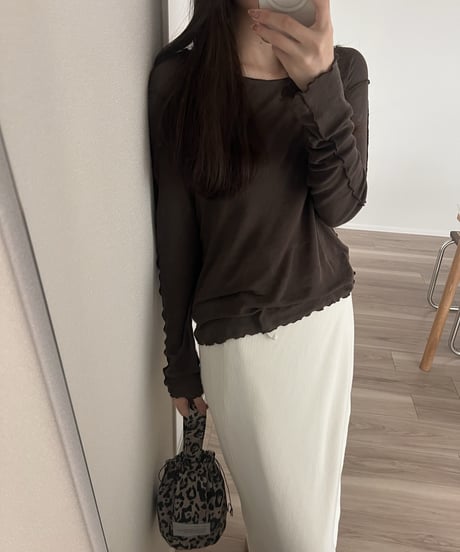 ［即納］wave long sleeve tops