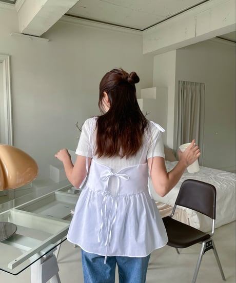 ［即納］cotton ribbon camisole
