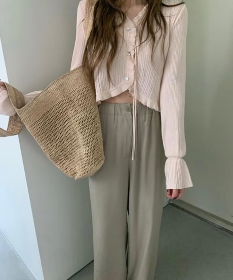 linen ribbed cardigan
