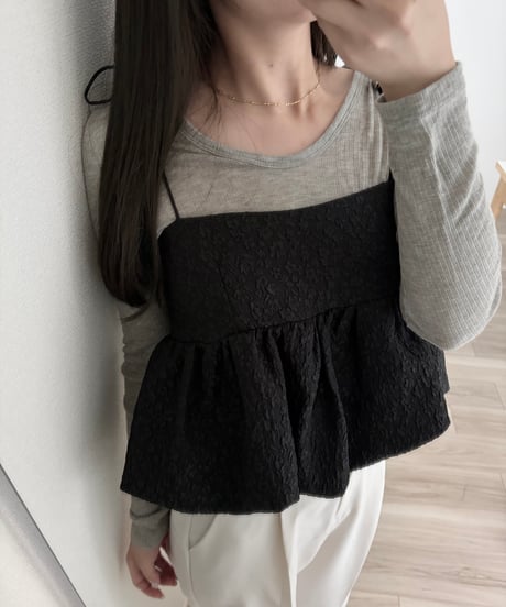 balloon crop blouse