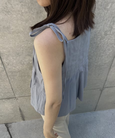 ［即納］pintuck blouse
