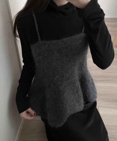 peplum knit mini top