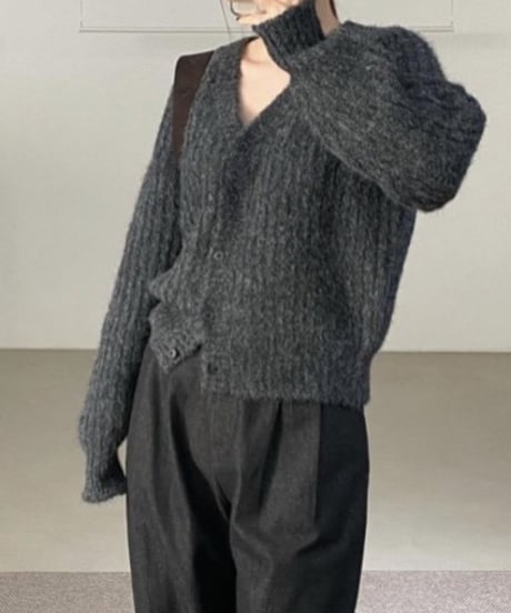 wool v-neck cardigan