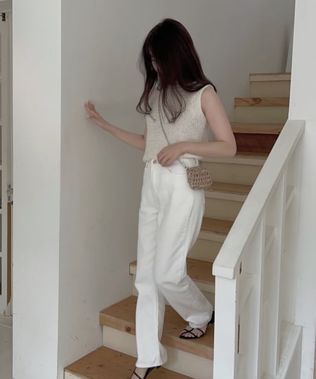 white straight denim