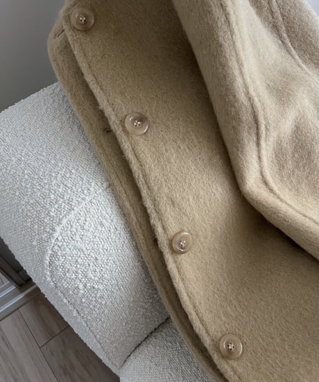 ［即納］folded alpaca long coat