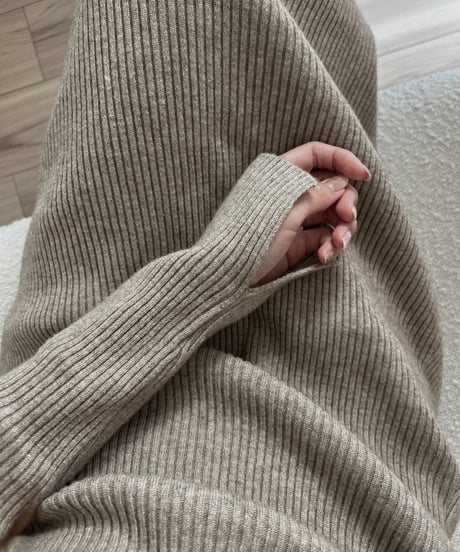 square neck knit dress