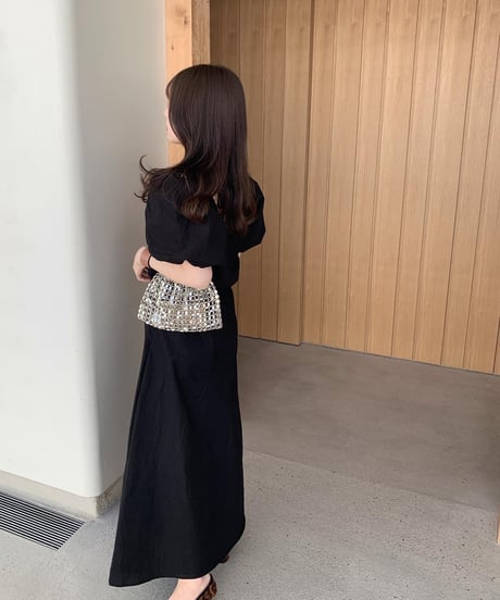 ［即納］silver shoulder bag