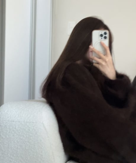［即納］rabbit fur over knit