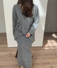 mie ajunar sleeve puff knit onepiece