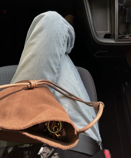［即納］cowhide suede bag