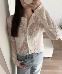 embroidered lace cardigan