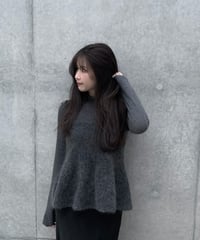 peplum knit mini top