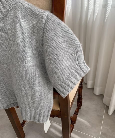 high neck half knit