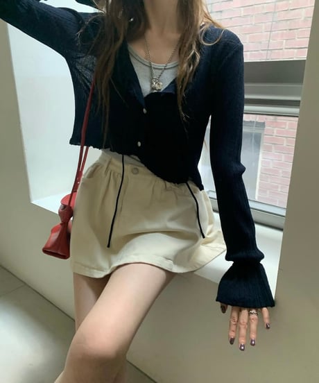 linen ribbed cardigan