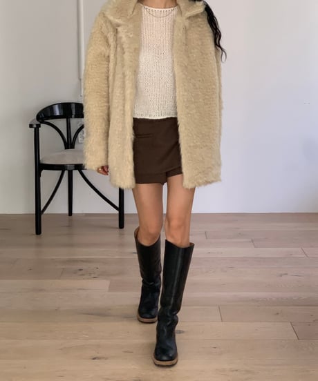 sheep mohair fur coat