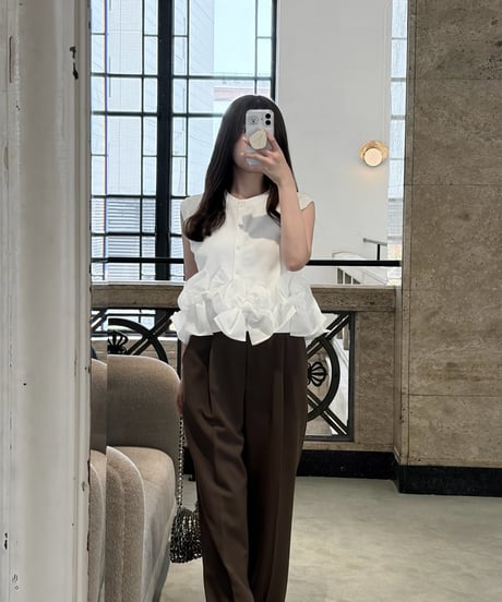 ribbon shirring vest