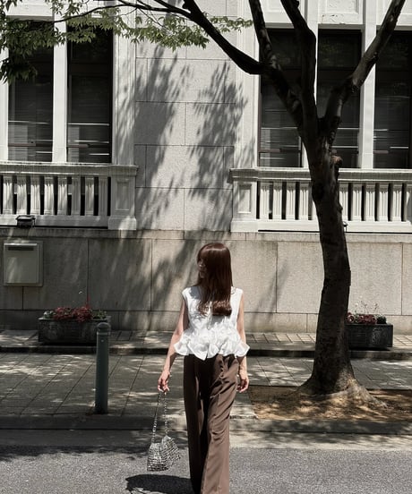 ribbon shirring vest