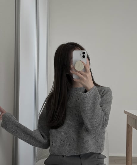 wool ribbon scotch cardigan