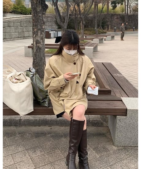 short trench coat［beige］