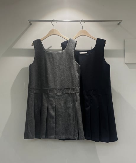 wool pleated dress