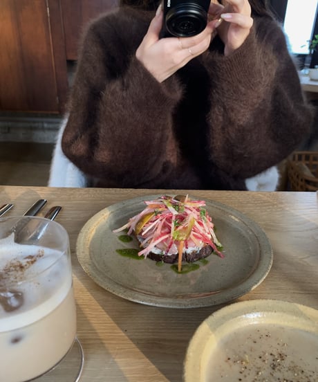 ［即納］rabbit fur over knit