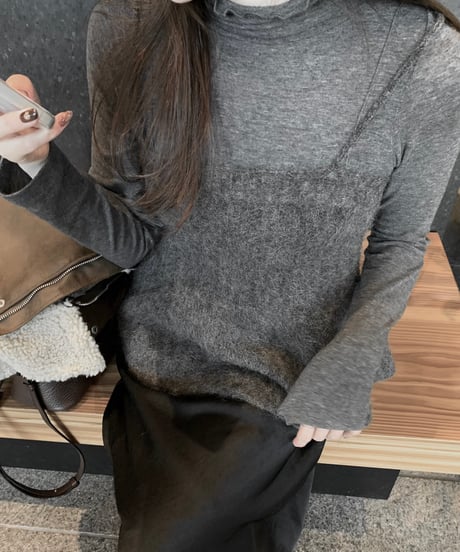 peplum knit mini top