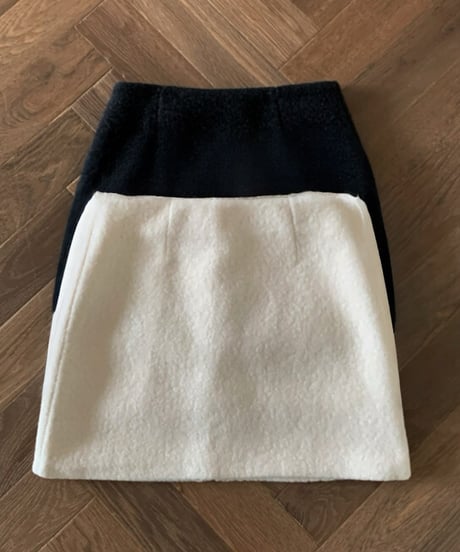 bouclé mini skirt