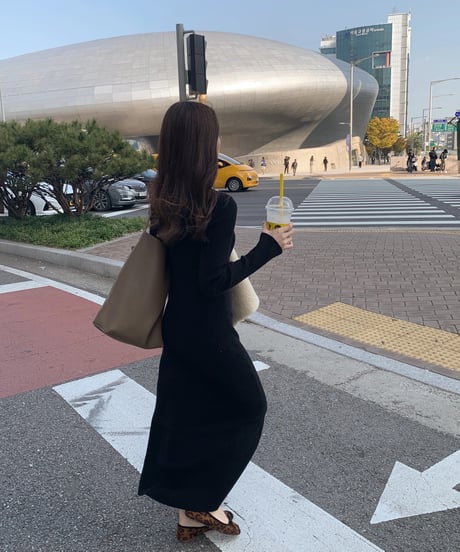 square neck knit dress