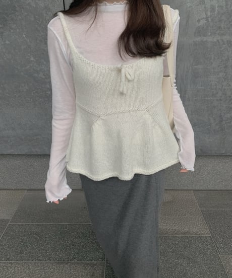 knit vest layered tops