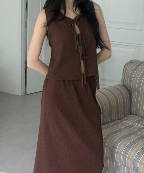 ribbon tie blouse setup