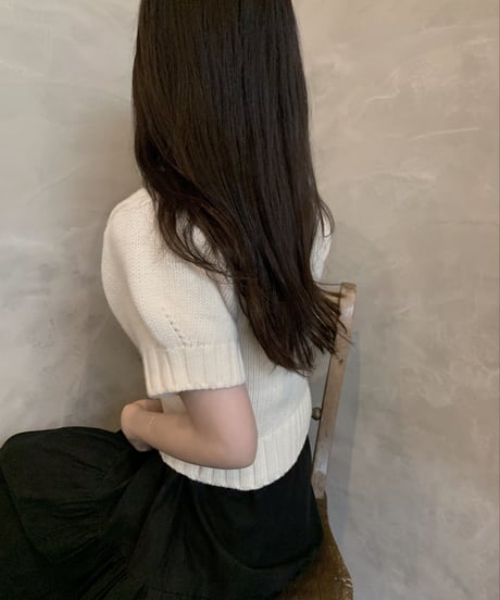 high neck half knit